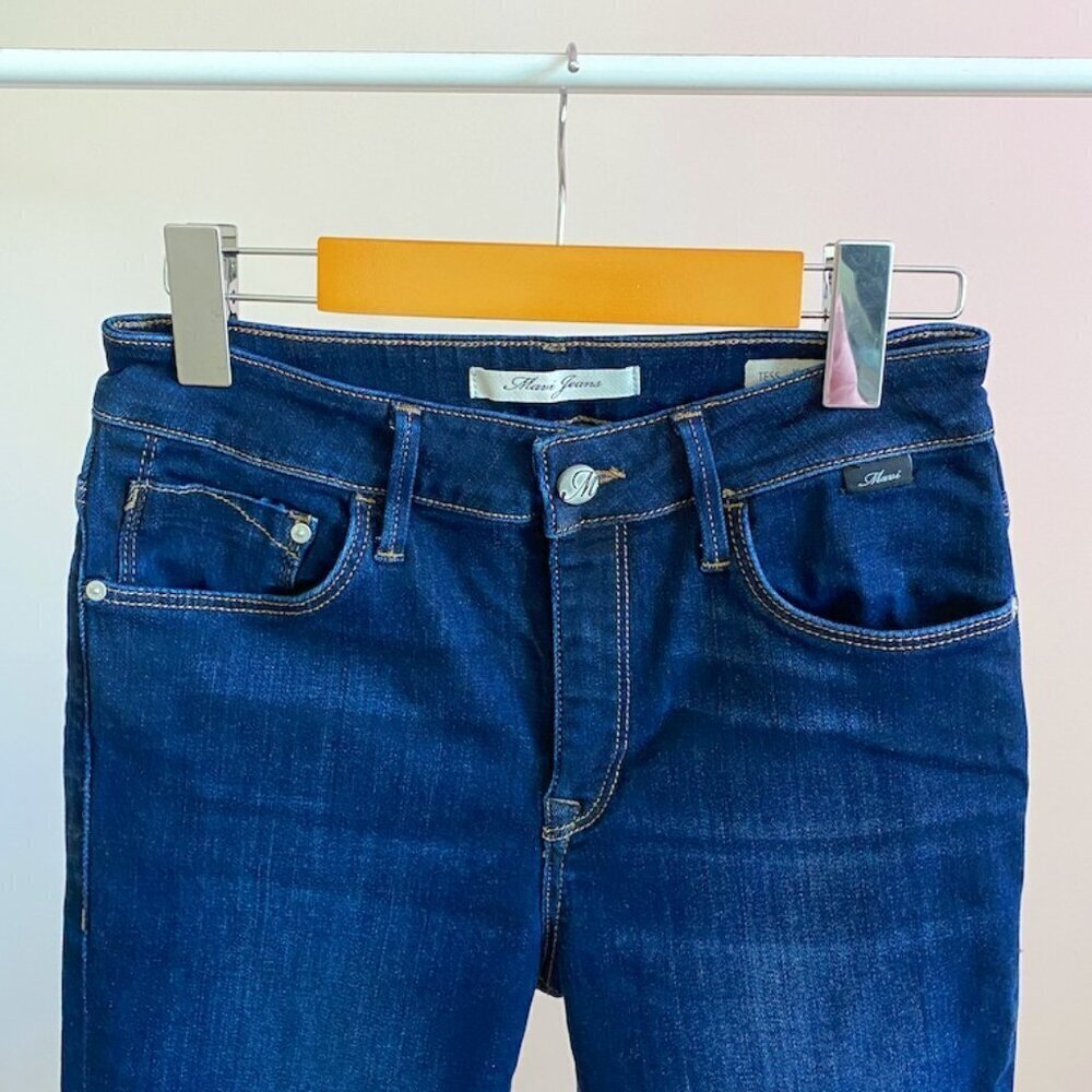 New MAVI Tess, High Rise Skinny Jeans, Foggy Blue Dark Wash, Ankle Stretchy​​​​​
